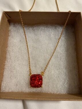 Kate Spade Cause a Stir Square Multi Glitter Pendant Necklace